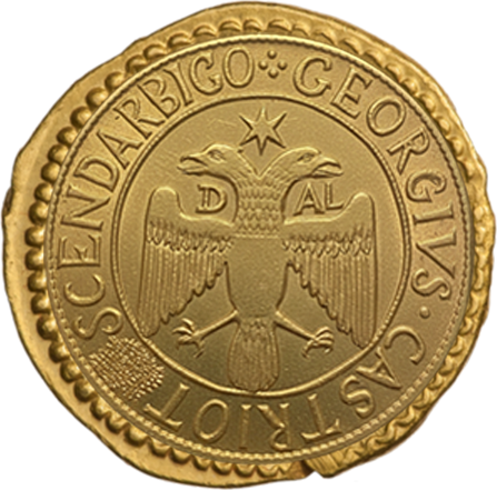 Gold seal coin of Skanderbeg